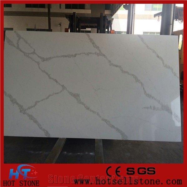 White Carrara Solid Surface Quartz Stone