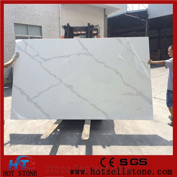 White Carrara Solid Surface Quartz Stone