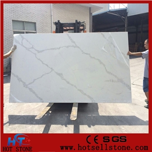 White Carrara Solid Surface Quartz Stone