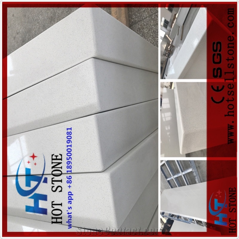 White Sparking Quartz Kitchen Countertops,Silestone
