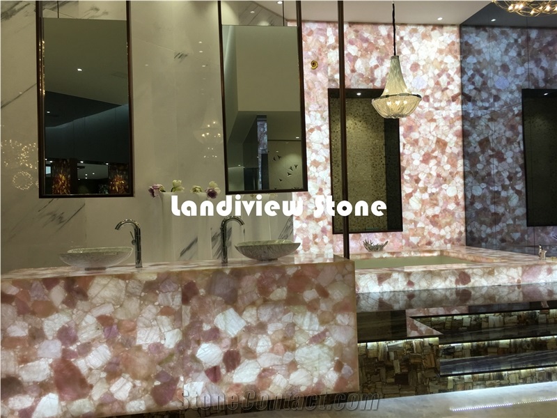 Pink Quartz Slabs and Tiles