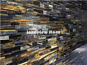 Semiprecious Stone Gemstone Tiger Eye Yellow Slabs Tiles