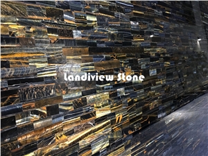 Semiprecious Stone Gemstone Tiger Eye Yellow Slabs Tiles
