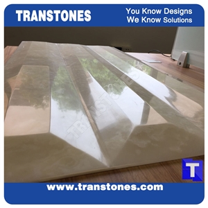 3d Solid Surface Faux White Marble Thin Laminated Wall Panels,Cnc Carved Walling