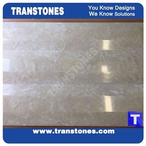 3d Solid Surface Faux White Marble Thin Laminated Wall Panels,Cnc Carved Walling