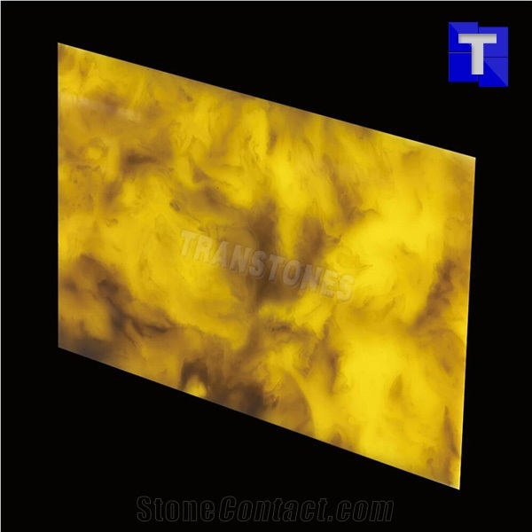 Artificial Golden Dragon Onyx Wall Caldding Panel Floor Covering Tiles Solid Surface Green Glass Stone for Bar Tops,Reception Table Desk,Hotel Counter Tops Design,Interior Engineered Stone