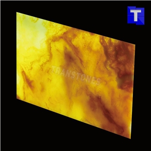 Artificial Onice Ivory Walnut Marble Slabs,Wall Panel Tiles for Covering,Floor Tiles,Solid Surface Brown Glass Stone Translucent Backlit Customzied,Engineered Alabaster Stone Manufacture