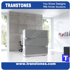 Cheap Price 3d Solid Surface Acrylic Grey Marble Office Table Desk for Reception,Meeting Customized New Material for Stone Business Interior Furniture