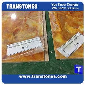 Giallo Solid Surface Yellow Gold Onyx Artificial Stones