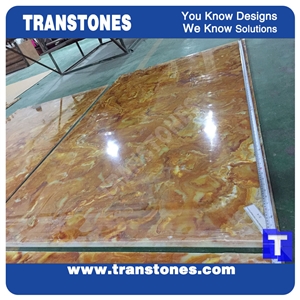 Gold Dragon Rainbow Artificial Onyx Slabs Tile Cut to Size Wall Cladding,Floor Cover Pattern Sheet