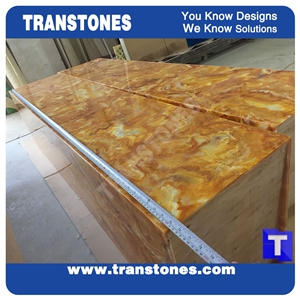 Good Quality Giallo Acrylic Gold Dragon Rainbow Onyx Slabs Tile Cut to Size Wall Cladding,Floor Cover Pattern Sheet