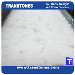 Manufacture Artificial White Marble Wall Construction Materials Solid Surface Slab Cut to Size Tiles for Interior Ceiling,Floor Covering Pattern,Polished Translucent Backlit Glass Stone