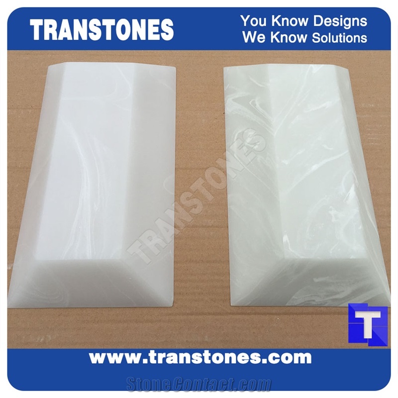 Manufacture Solid Surface Artificial White Marbl Interior Pillar Caps,Pier Caps for Column,Engineered Stone Quoin