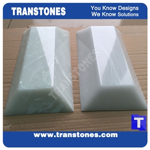 Manufacture Solid Surface Artificial White Marbl Interior Pillar Caps,Pier Caps for Column,Engineered Stone Quoin,Wall Coping Stone