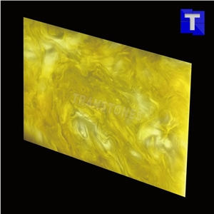 Rusty Spray Wave Artificial Ivory Beige Crystal Onyx Wall Cladding Panel Floor Covering Tiles Solid Surface Translucent Backlit Cream Resin Glass Alabaster Stone for Bar Tops,Reception Table