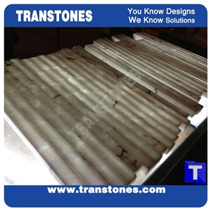 Solid Surface Artificial White Marble Border Lines,Interior Wall Stone Decor Moulding Building Stone Translucent Backlit