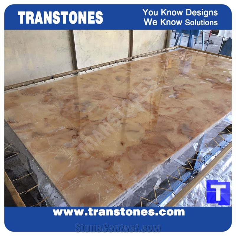 Solid Surface Fossi Arobo Dune Artificial Marble Slab,Golden Yellow Chain Panel Tile, High Gloss Desert Sahara Polished for Office,Hotel Decor Interior Glass Resin Stone