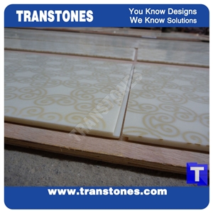 Solid Surface Stone Artificial Marble Waterjet Medallion Carved Cnc Tiles Slabs for Wall Panel Cladding,Hotel Floor Covering,Interior Building Stone