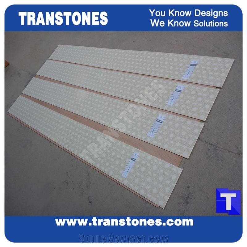 Solid Surface Stone Waterjet Medallion Carved Cnc Tiles Slabs for Wall Panel Cladding,Hotel Floor Covering,Interior Building Stone