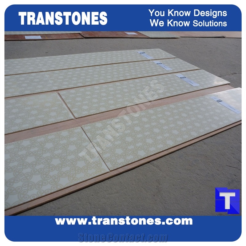 Solid Surface Stone Waterjet Medallion Carved Cnc Tiles Slabs for Wall Panel Cladding,Hotel Floor Covering,Interior Building Stone