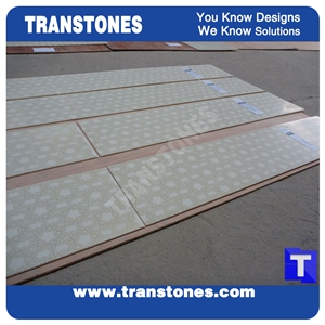 Solid Surface Stone Waterjet Medallion Carved Cnc Tiles Slabs for Wall Panel Cladding,Hotel Floor Covering,Interior Building Stone