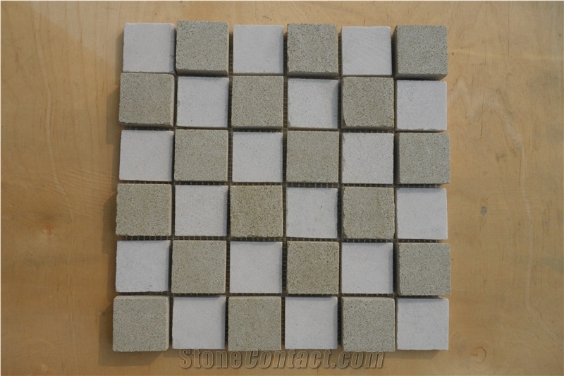 Quartzite Stone Mosaic Cut Splitface Wall Mosaic