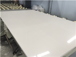 Artificial Quartz Stone Bs1005 Light Grey Solid Surfaces Polished Slabs & Tiles Engineered Stone for Hotel Kitchen Counter Top Walling Panel Environmental Building Materials