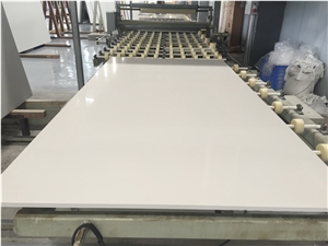 Artificial Quartz Stone Bs1005 Light Grey Solid Surfaces Polished Slabs & Tiles Engineered Stone for Hotel Kitchen Counter Top Walling Panel Environmental Building Materials