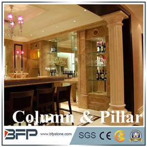 2017 Hot Sale Natural Well Quality Decorative Greek Marble Columns for Sale