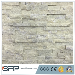 China Cream White Stacked Stone Wall Cladding Panel Ledge Stone Split Face Tile Landscaping Interior & Exterior Culture Stone