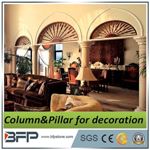 Luxury Marble Column/Pillar,Natural Marble Stone Hollow Columns