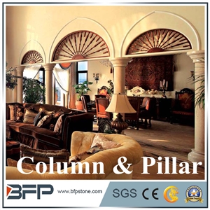 Luxury Marble Column/Pillar,Natural Marble Stone Hollow Columns