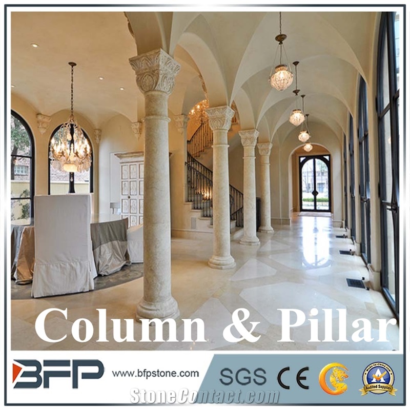 Moden Round Marble Columns for Decoration
