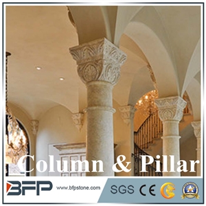 Moden Round Marble Columns for Decoration