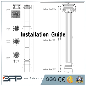 Round Hollow Column, Marble Columns for Sale