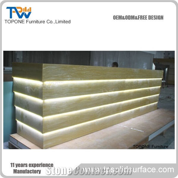 Artificial Marble Stone Commercial Bar Counters Tops Design,Interior Stone Acrylic Solid Surface Commercial Bar Counters Tops Design, Interior Stone Bar Furniture Made in China Factory