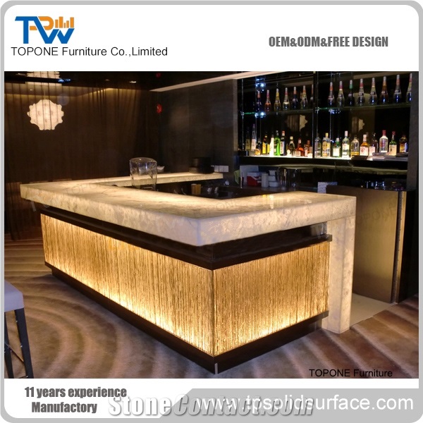 Artificial Marble Stone Led Home Bar Counter Designs, Interior Stone Acryilc Solid Surface Led Home Bar Counters Design, Interior Stone Home Bar Counter Designs Furniture