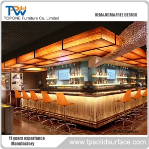 Artificial Marble Stone Led Home Bar Counter Designs, Interior Stone Acryilc Solid Surface Led Home Bar Counters Design, Interior Stone Home Bar Counter Designs Furniture