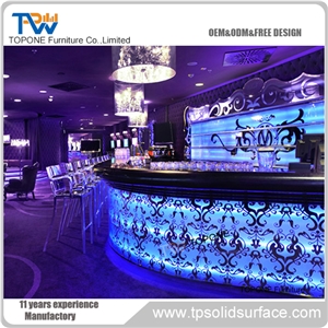 Artificial Marble Stone Led Home Bar Counter Designs, Interior Stone Acryilc Solid Surface Led Home Bar Counters Design, Interior Stone Home Bar Counter Designs Furniture