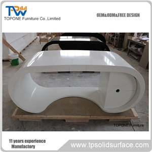 Factory Direct Artificial Marble Stone Google Desk Tops Design, Interior Stone Acrylic Solid Surface Google Desk Tops, Interior Stone Office Table Furniture