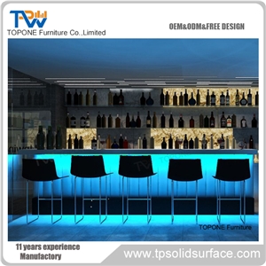 Factory Direct Best Price Artificial Marble Stone Night Clube Bar Counter Tops, Acrylic Solid Surface Interior Stone Bar Table Tops Design, Interior Stone Night Clube Bar Table Furniture