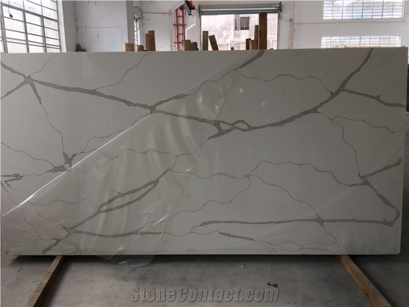 White Quartz Stone Slabs,Calacatta White Quartz,Quartz Stone Tops,Artificial Stone Slabs,Calacatta Quartz Stone,Calacatta Bianco Quartz Tiles/Slabs,Vanity Tops,Table/Bench Tops,Engineered Stone