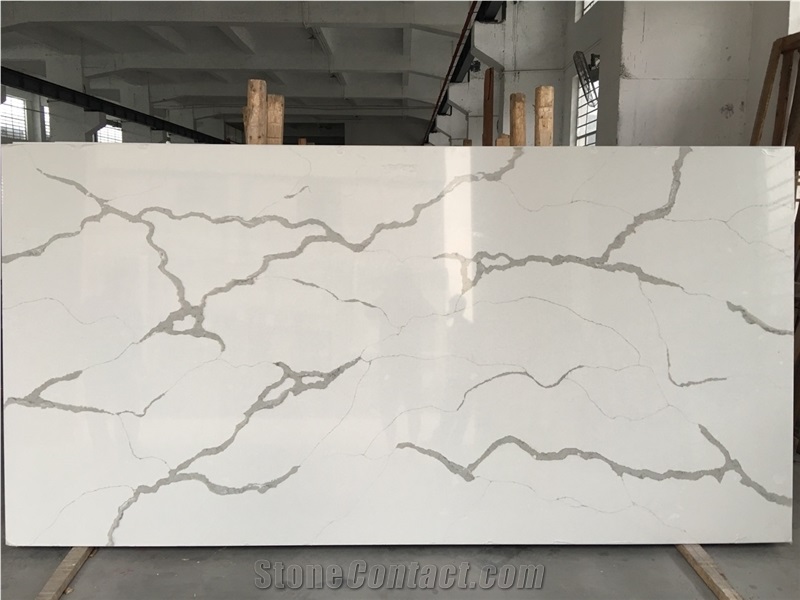 White Quartz Stone Slabs,Calacatta White Quartz,Quartz Stone Tops,Artificial Stone Slabs,Calacatta Quartz Stone,Calacatta Bianco Quartz Tiles/Slabs,Vanity Tops,Table/Bench Tops,Engineered Stone
