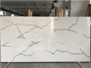 White Quartz Stone Slabs,Calacatta White Quartz,Quartz Stone Tops,Artificial Stone Slabs,Calacatta Quartz Stone,Calacatta Bianco Quartz Tiles/Slabs,Vanity Tops,Table/Bench Tops,Engineered Stone