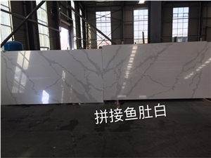 White Quartz Stone Slabs,Calacatta White Quartz,Quartz Stone Tops,Artificial Stone Slabs,Calacatta Quartz Stone,Calacatta Bianco Quartz Tiles/Slabs,Vanity Tops,Table/Bench Tops,Engineered Stone