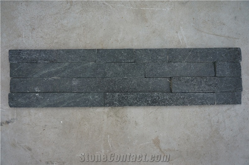 Black Quartzite (Gc-101) / 4 Rows/Culture Stone/Stone Veneer/Wall Stone/ Natural Quartzite