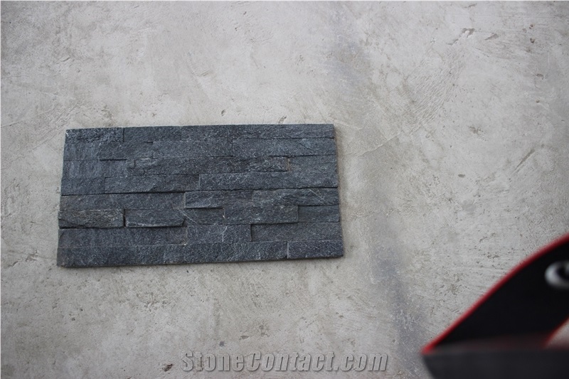 Black Quartzite (Gc-101) / 4 Rows/Culture Stone/Stone Veneer/Wall Stone/ Natural Quartzite