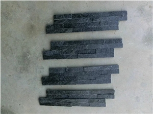 Black Quartzite (Gc-101-Z/S Shape) / 4 Rows/Culture Stone/Stone Veneer/Wall Stone/ Natural Quartzite