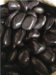 Pebble Stone,River Stone,Polished,Walkway Stone,Black
