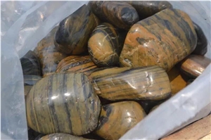 Pebble Stone,River Stone,Polished,Walkway Stone,Yellow,Black
